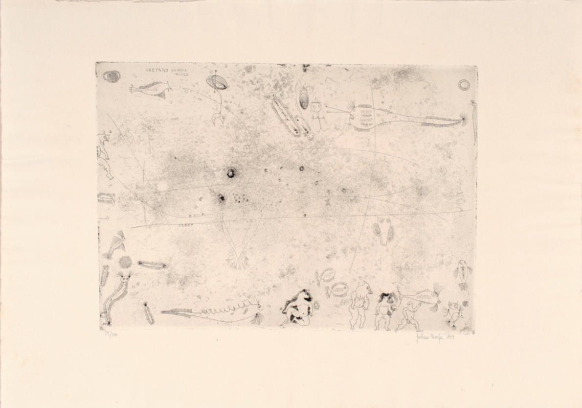 GAETANO POMPA. Litografi ”Incase”, handsignerad, daterad & numrerad.