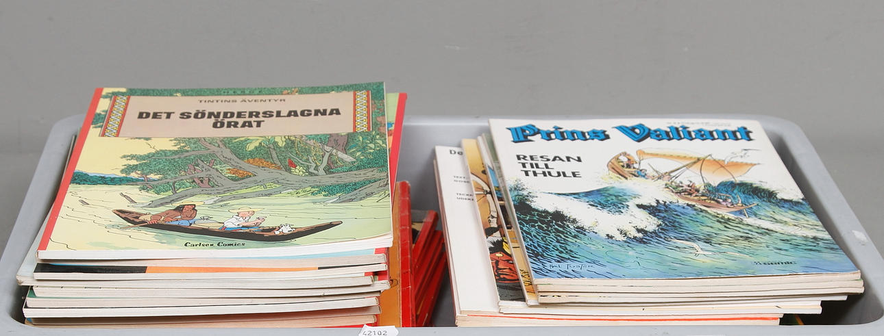 TIDNINGAR, 58 st, bl.a. TinTin och Asterix, 1970/80-tal.