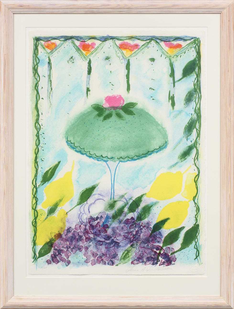 LENA A LINDERHOLM. Färglitografi, signerad och numrerad 98/225.