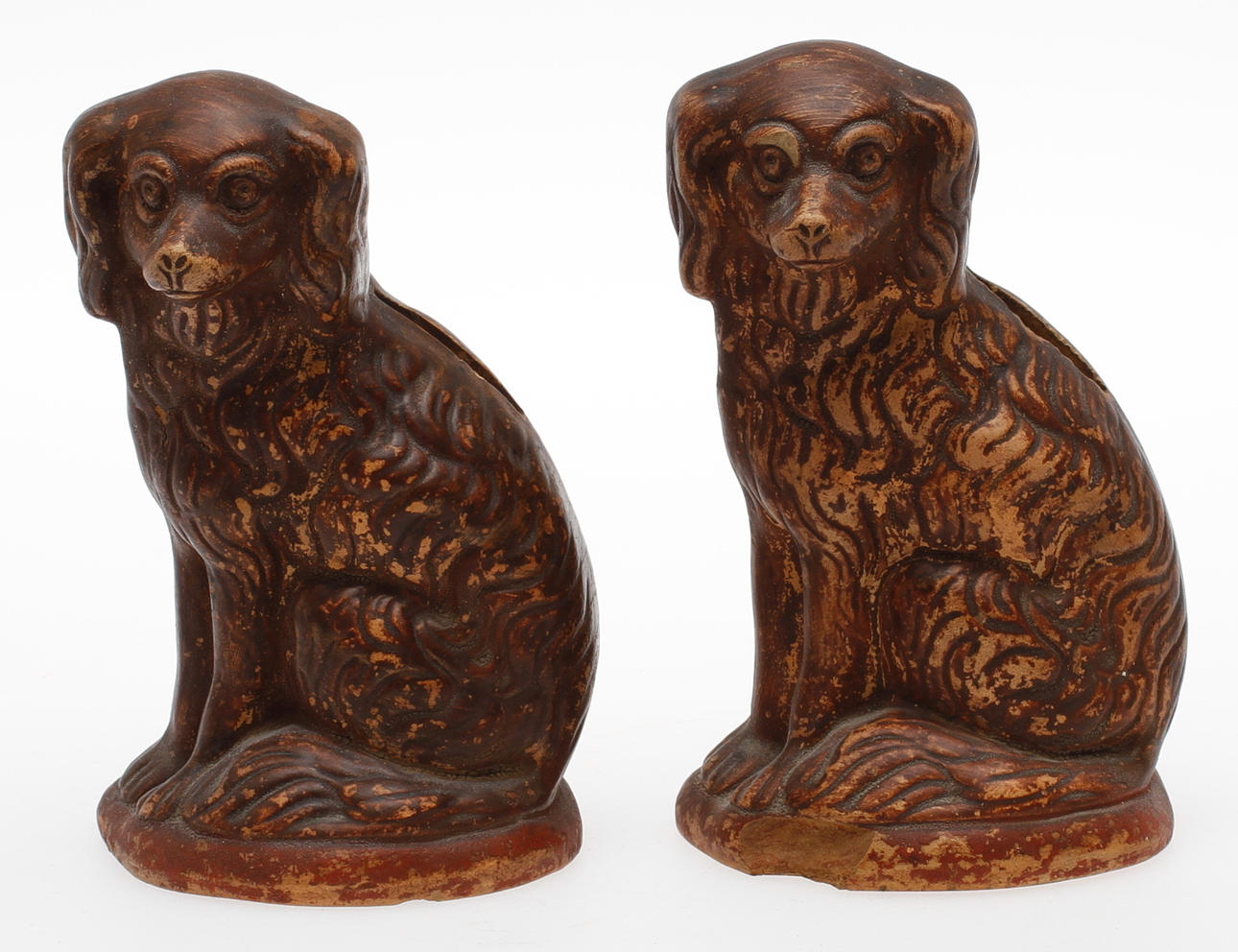 SPARBÖSSOR, lergods, 2 st, 1800-tal.