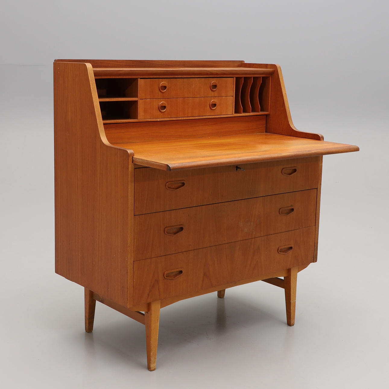 SEKRETÄR, teak, 1950/60-tal.