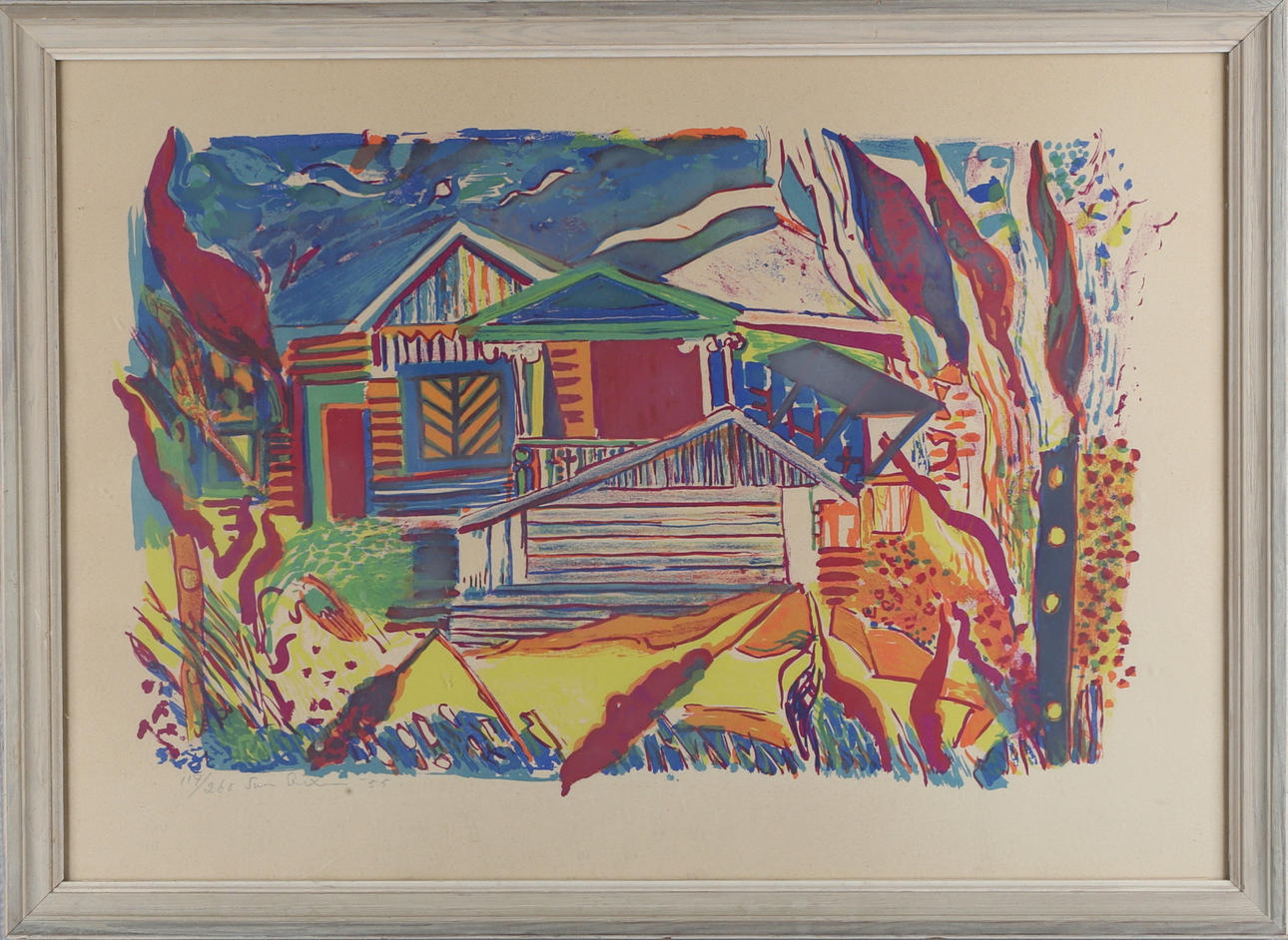 SVEN XET ERIXSSON. färglitografi, signerad samt numrerad Sven Erixsson 117/260 -55.