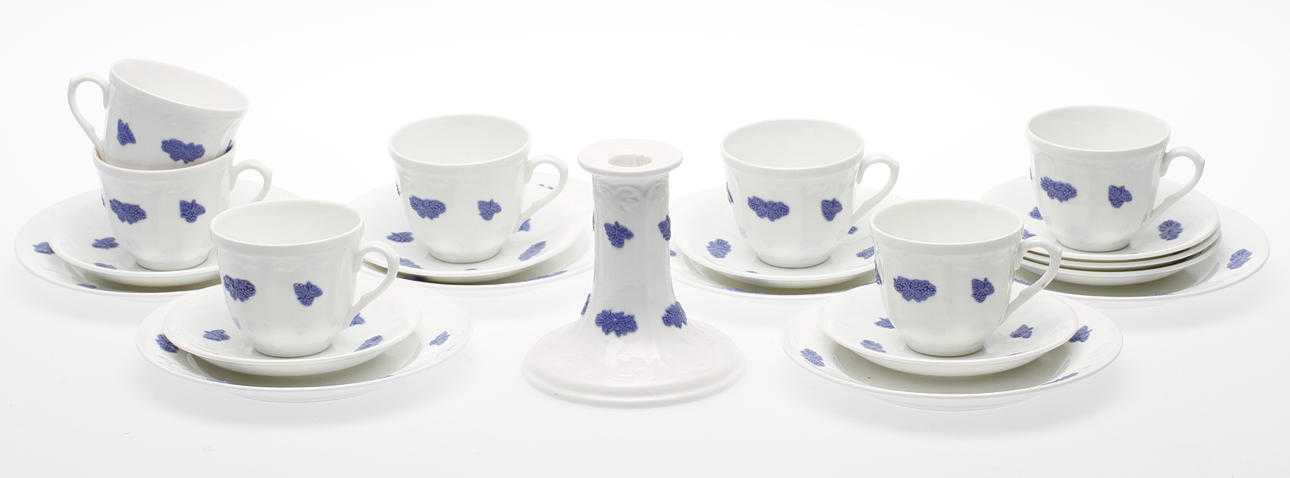 SERVISDELAR, 22 delar, "Blå Blom", Gustavsberg.