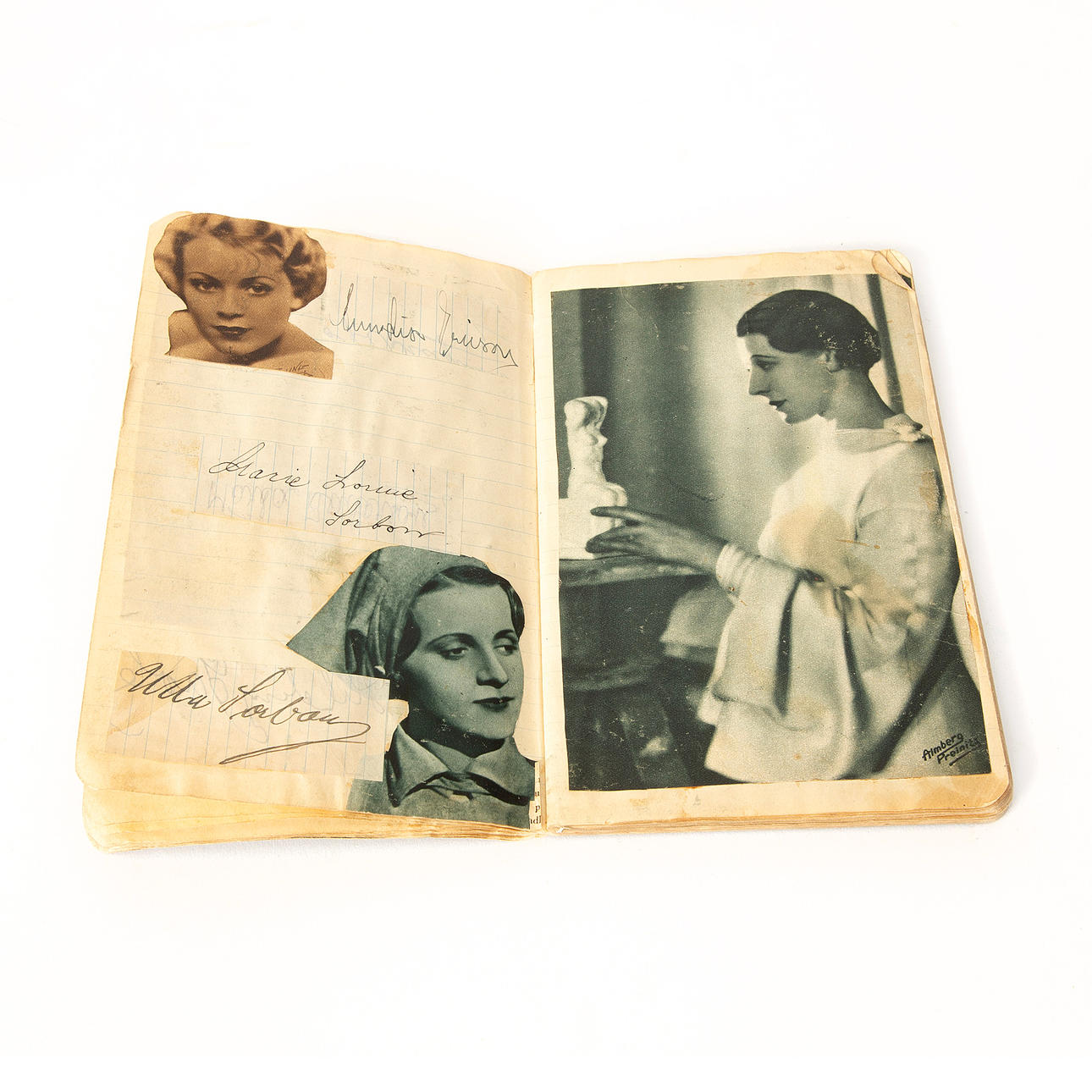 BOK med AUTOGRAFER. 40-tal.