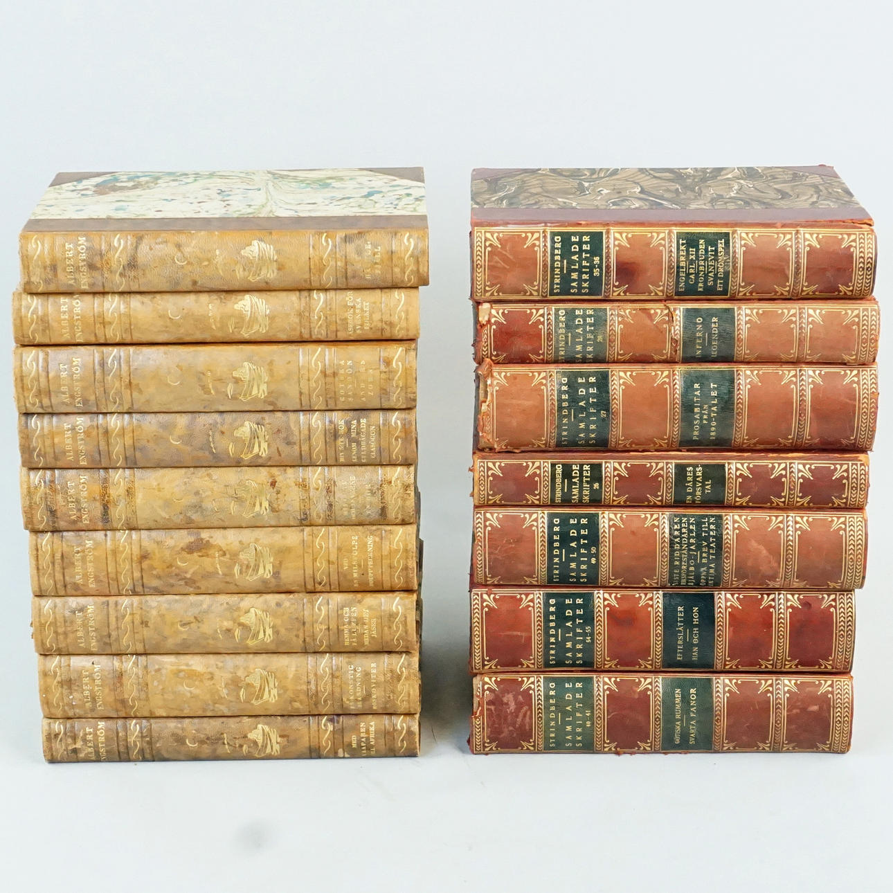 Sæt BÖCKER, Albert Engström og August Strindberg, 16 bind.