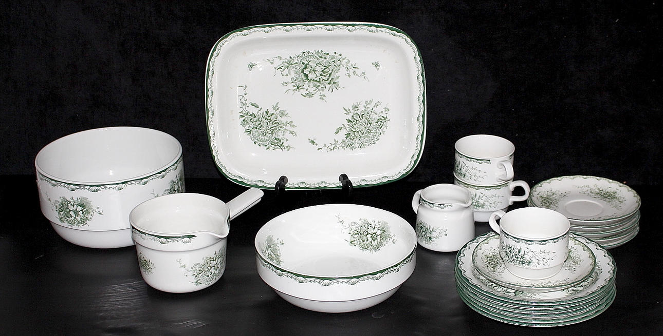 SERVISDELAR, 20 delar, delar, Gröna Anna.