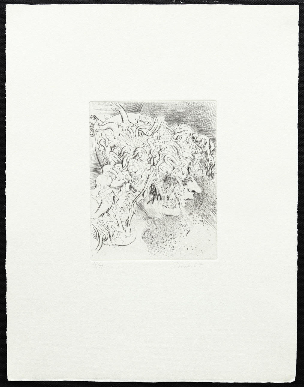 DJURIC MIODRAG DADO. Composition, etching, 16/99, signed and dated -67.