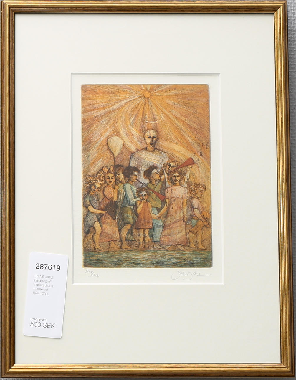 IRÉNE JARZ. Färglitografi, signerad och numrerad 804/1000.