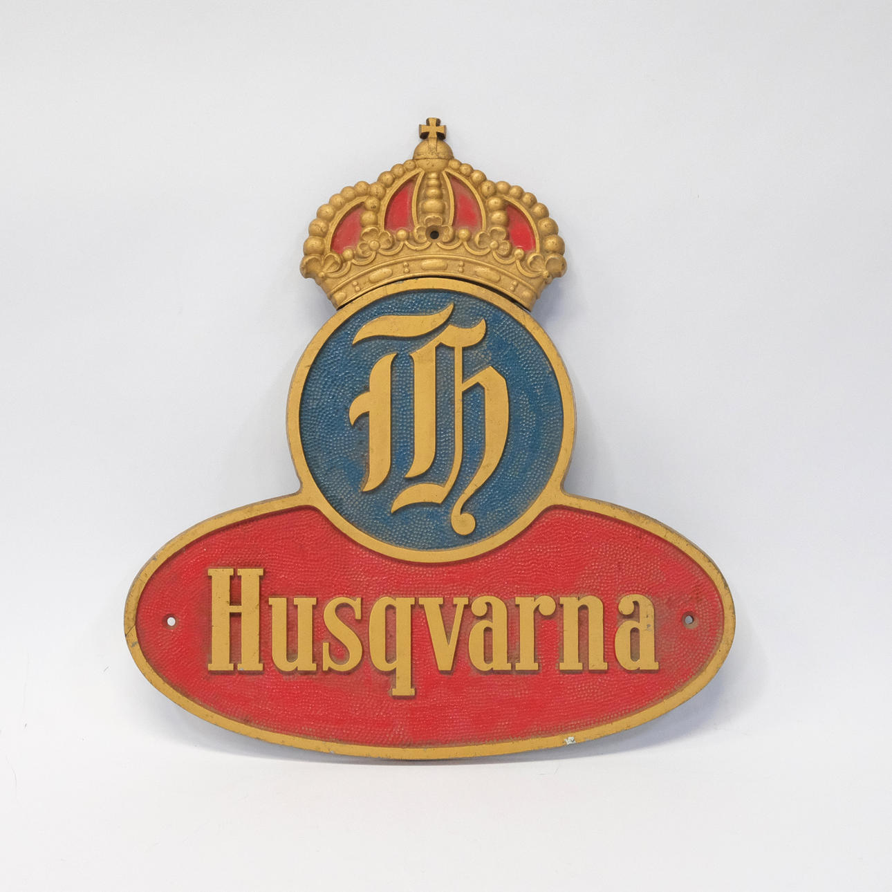 SKYLT, HUSQVARNA, ALUMINIUM, 1900-TAL.