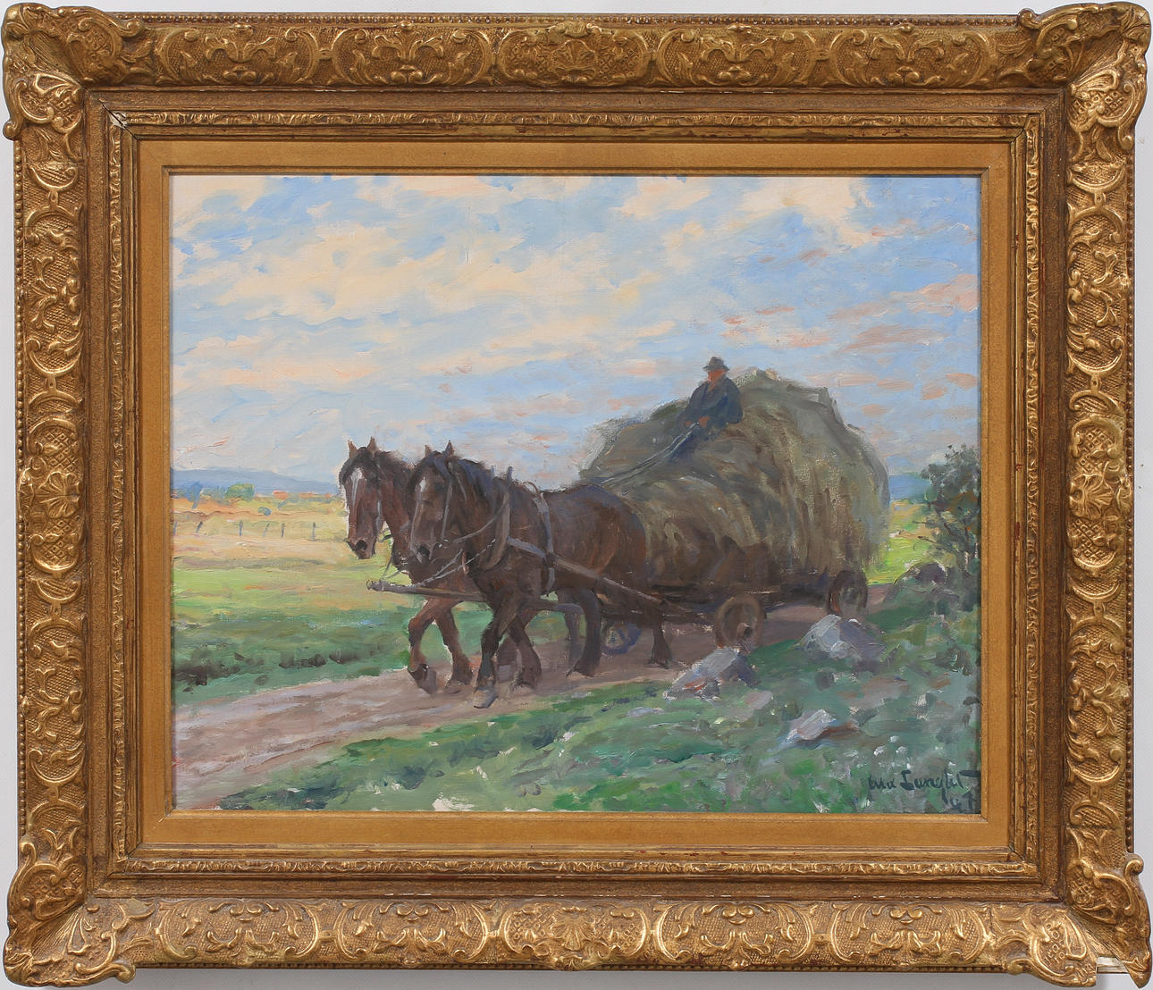 ALEXANDER LANGLET. Olja på duk, signerad och daterad -47.