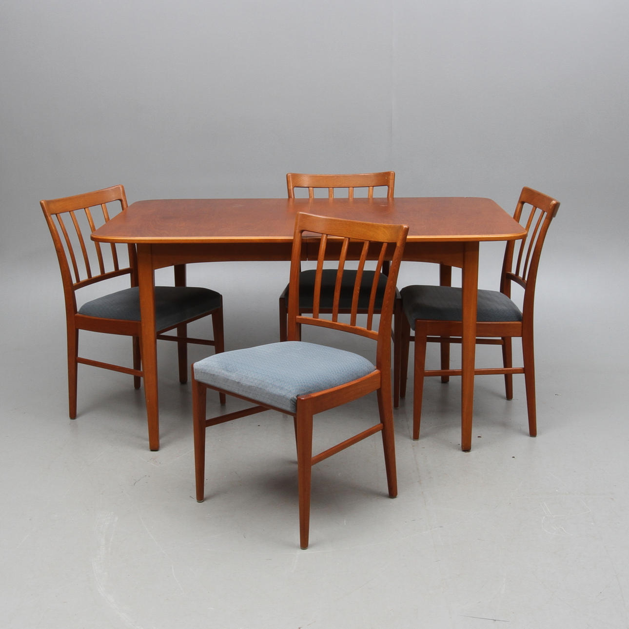 MATSALSGRUPP, 5 delar, teak, 1950/60-tal.