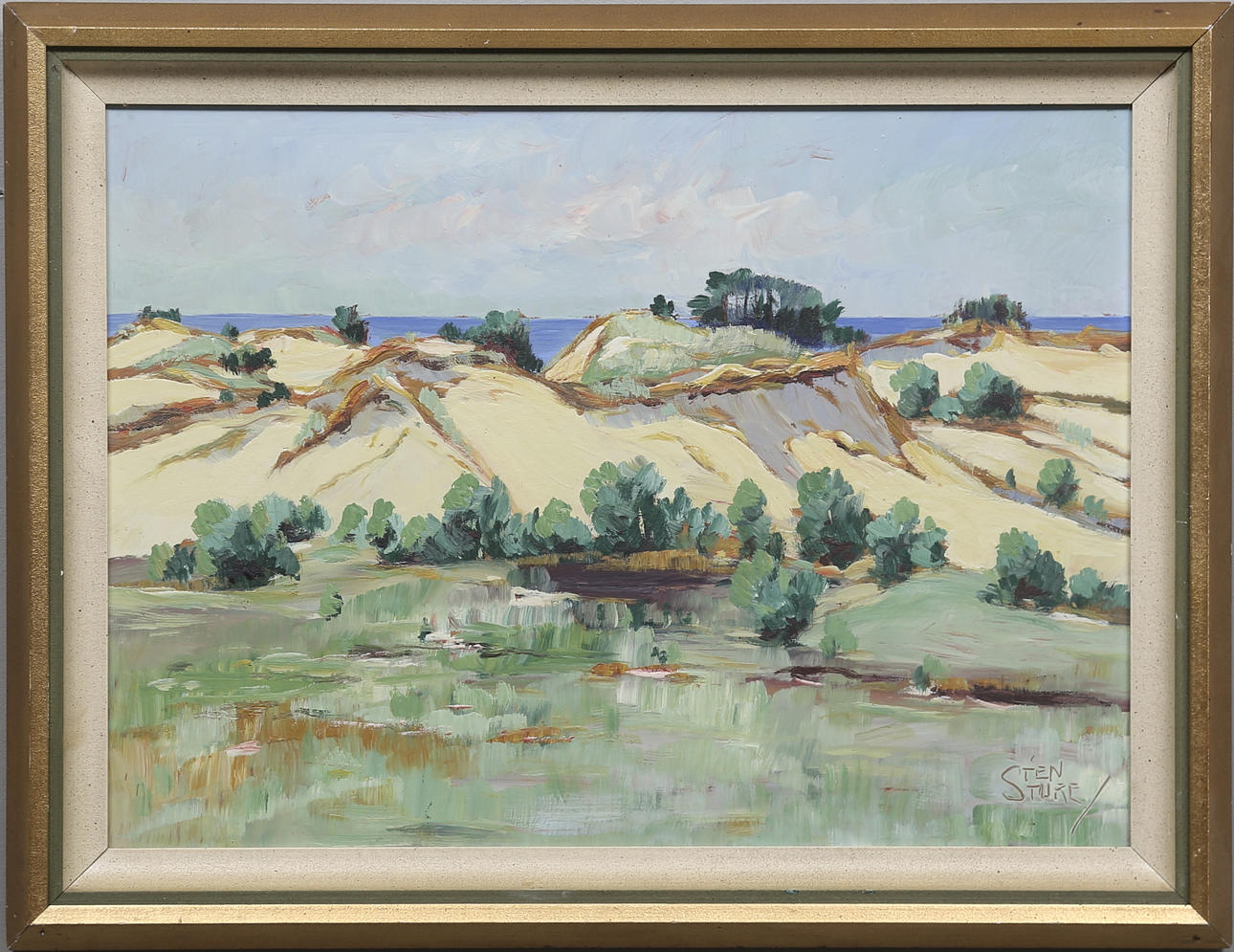 STEN STURE SANDGREN. Oil on Board, signed.