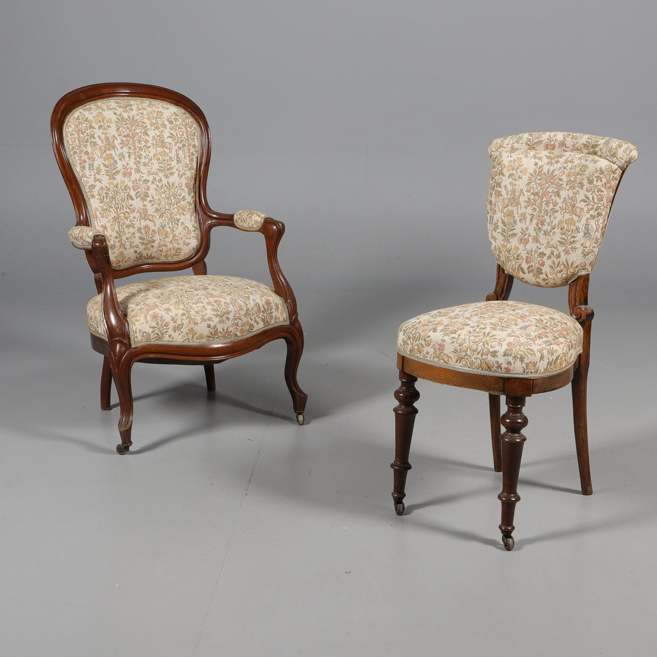 SILLÓN y SILLA, siglo XIX/XX.