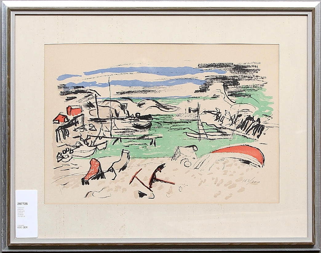 SVEN X:ET ERIXSON. Färglitografi, signerad, numrerad 183/300.