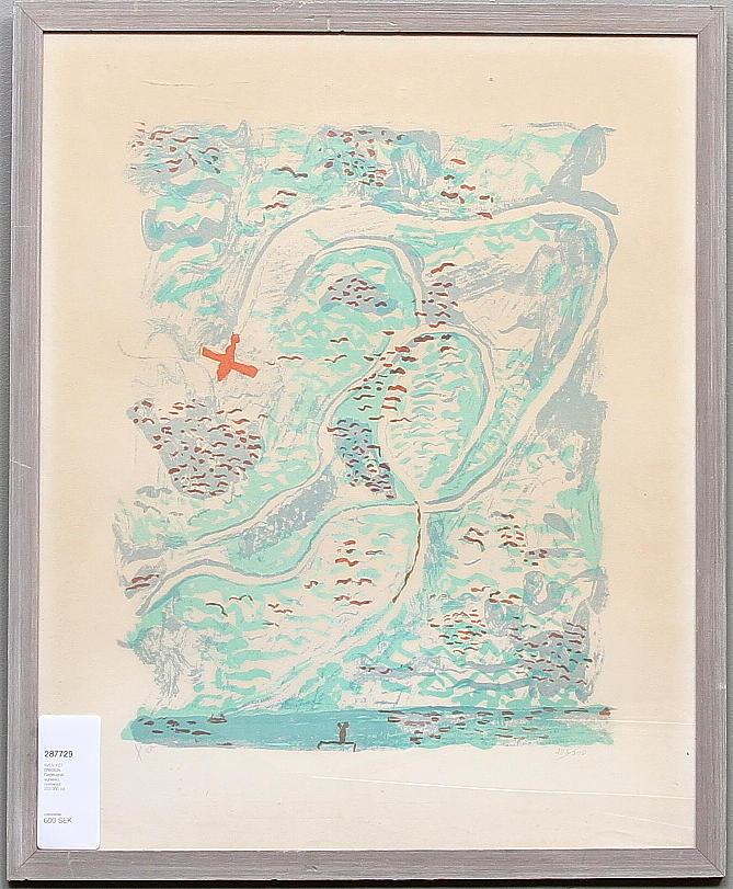 SVEN X:ET ERIXSON. Färglitografi, signerad, numrerad 203/300.