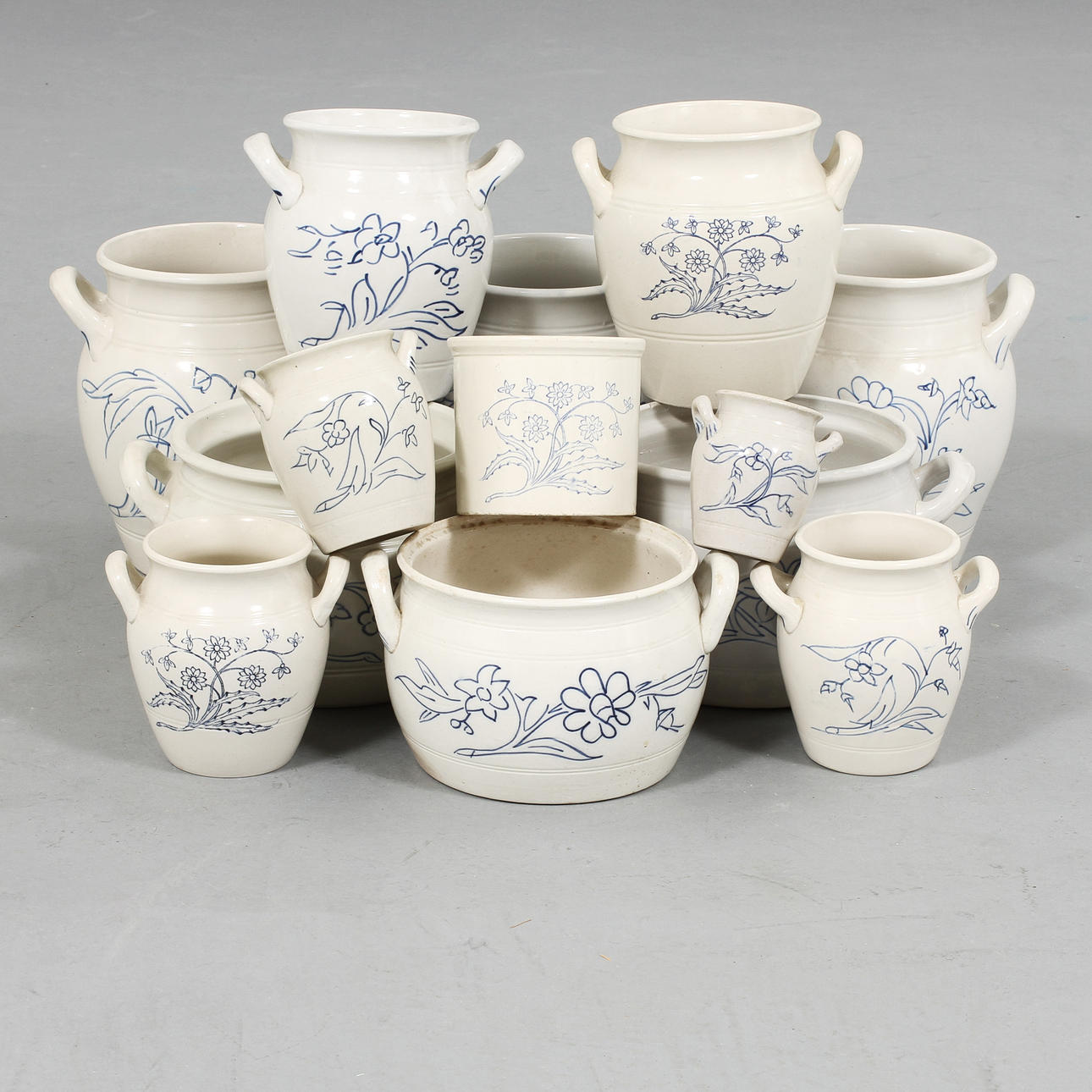 SYLTKRUKOR, 13 st, bl.a. Rörstrand och Gustavsberg.