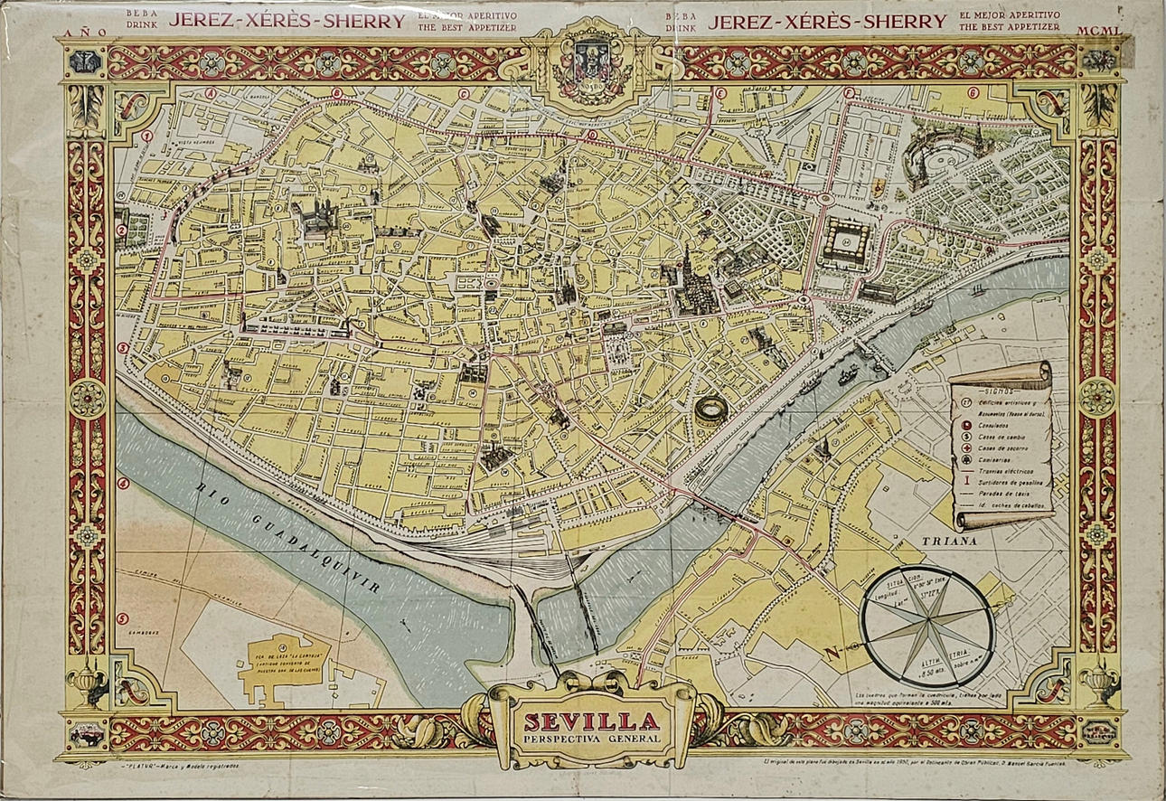 KARTE VON SEVILLA. ÜBERBLICK.