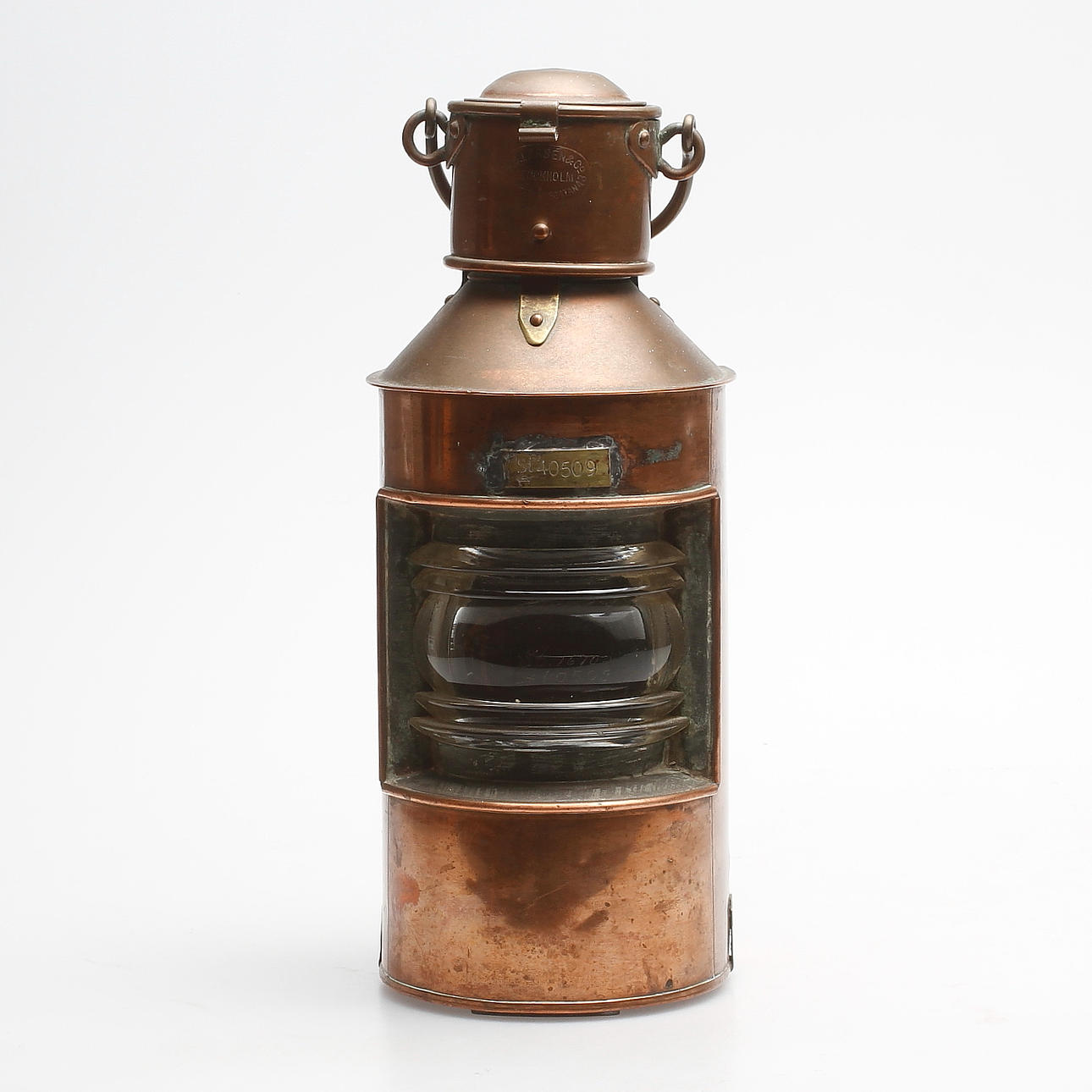 LANTERNA, koppar, J.C. Larsén & Co, Österlånggatan 43, Stockholm.