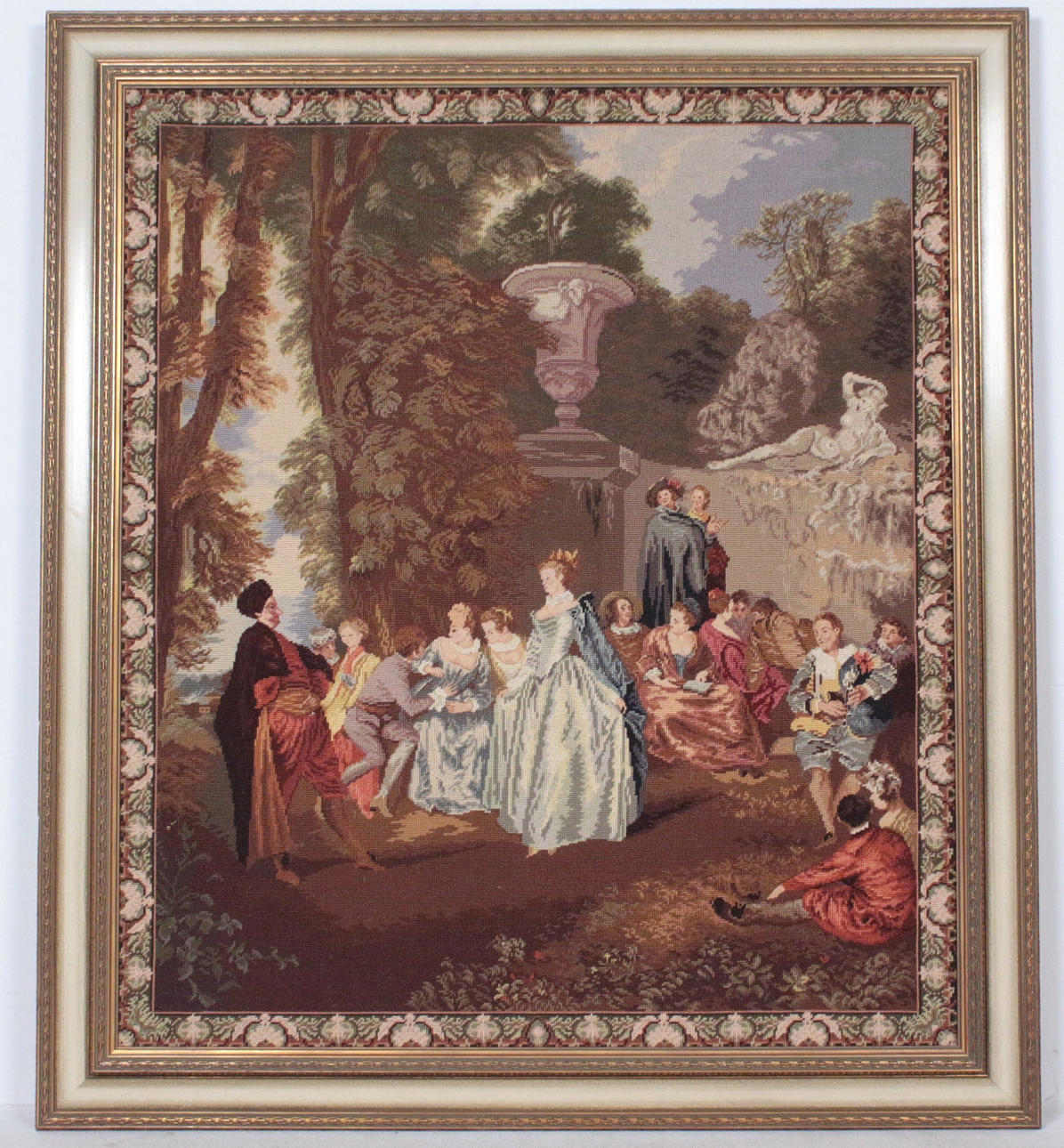 Gobelin / Wandteppich 'Galante Szene'.