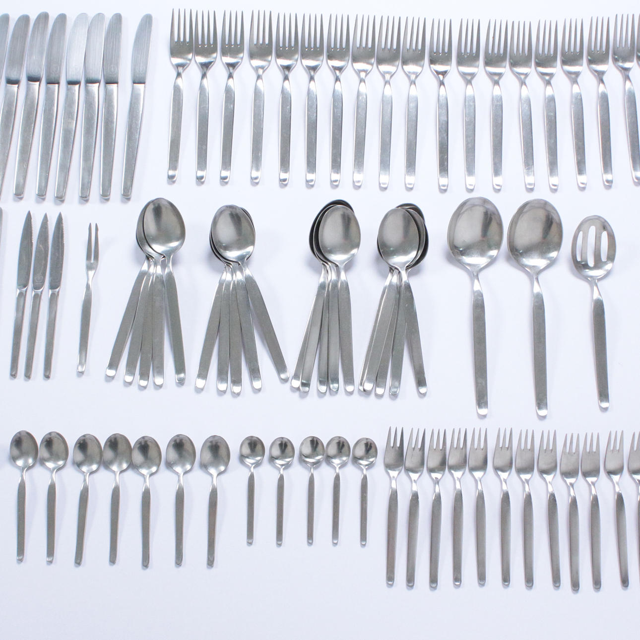C HUGO POTT ゾーリンゲン カトラリー セット 18-8ステンレス 32 pcs C. Hugo Pott Linden Solingen Germany 18/8 Stainless Satin