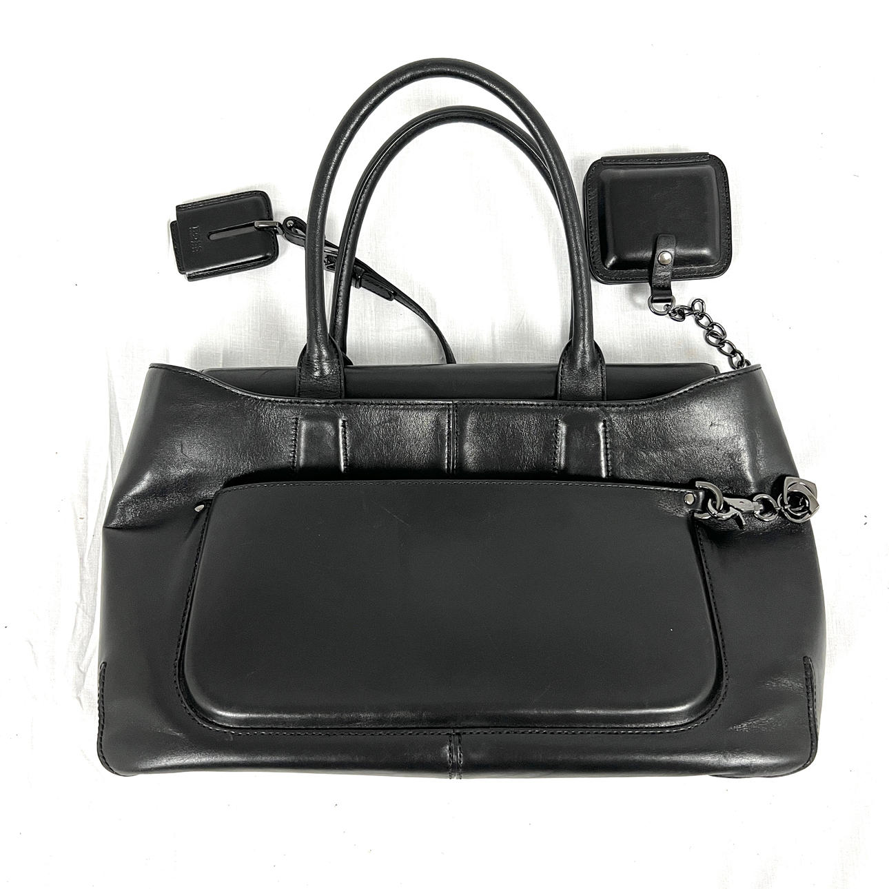 HUGO BOSS. HANDTASCHE, Leder.