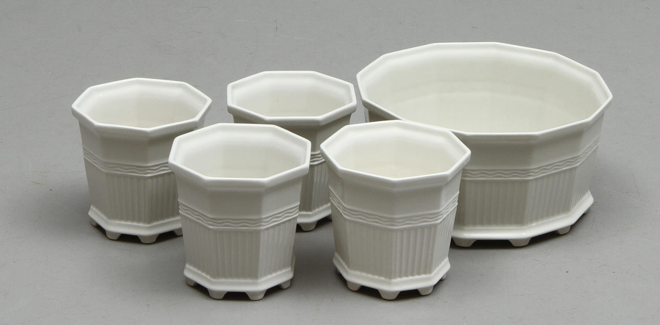 YTTERFODER, 5 st, porslin, Prins Eugens Waldermarsudde, Gustavsberg.