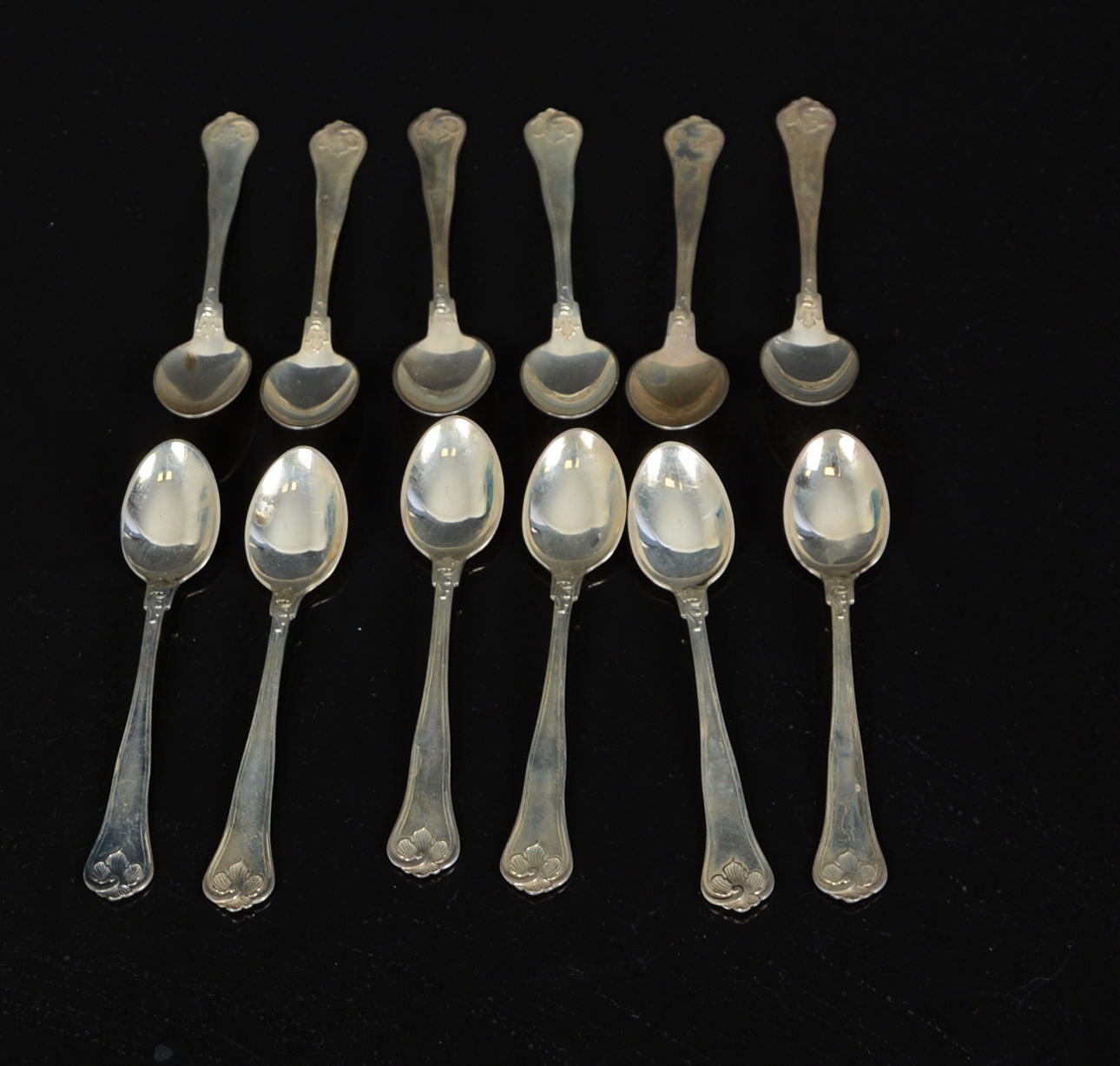 KAFFESKEDAR, 12-stycken, silver.