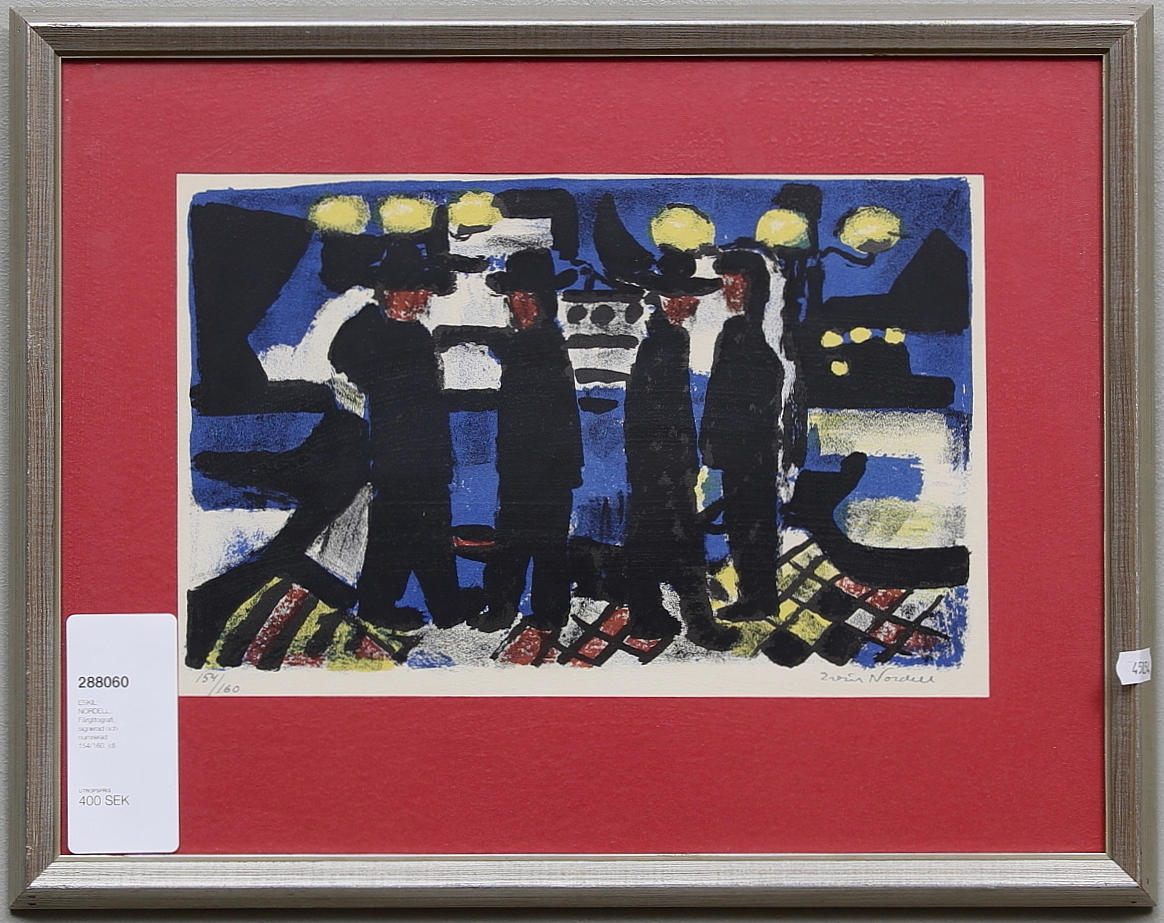 ESKIL NORDELL. Färglitografi, signerad och numrerad 154/160.