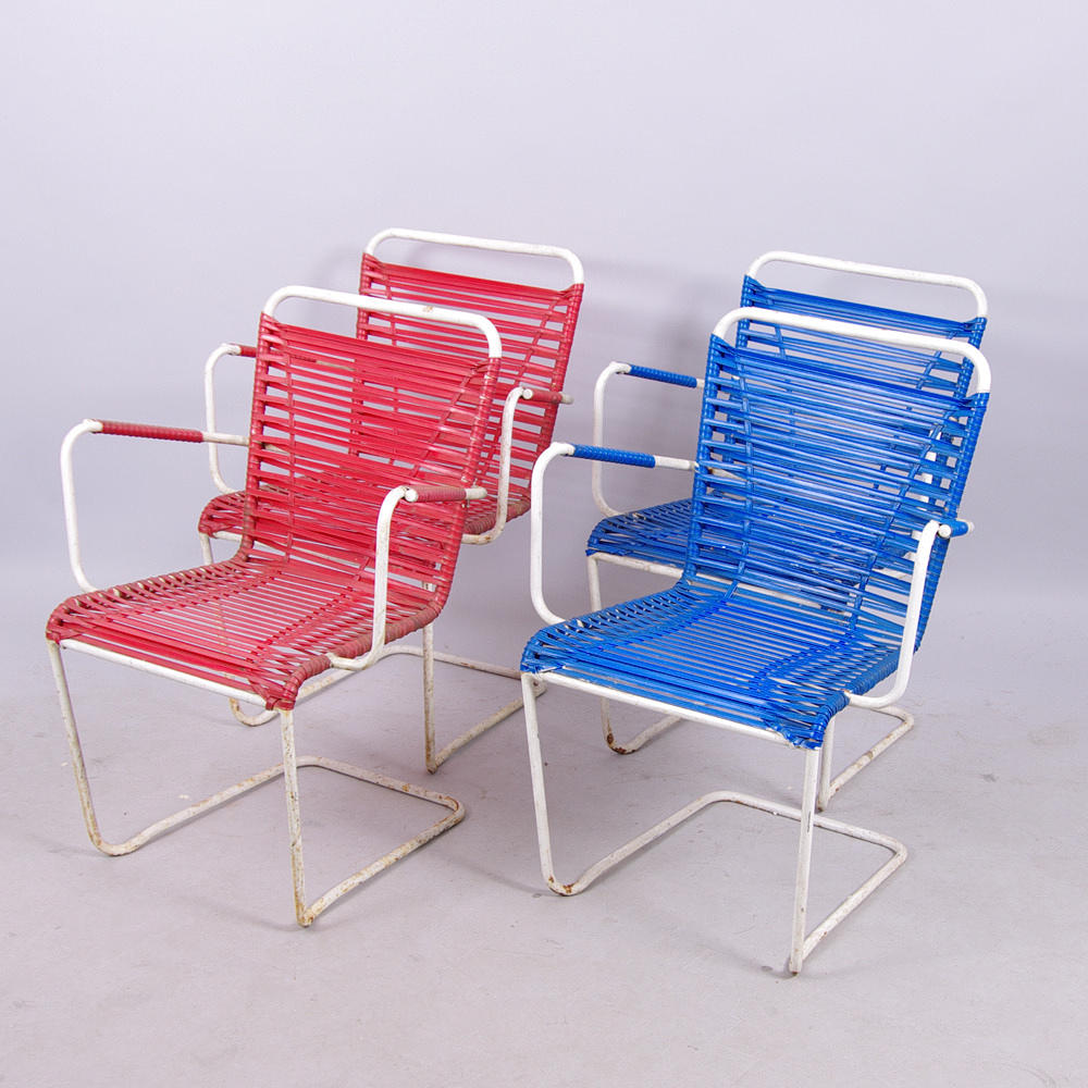 TRÄDGÅRDSSTOLAR, 4 stycken, 1900-talets mitt.