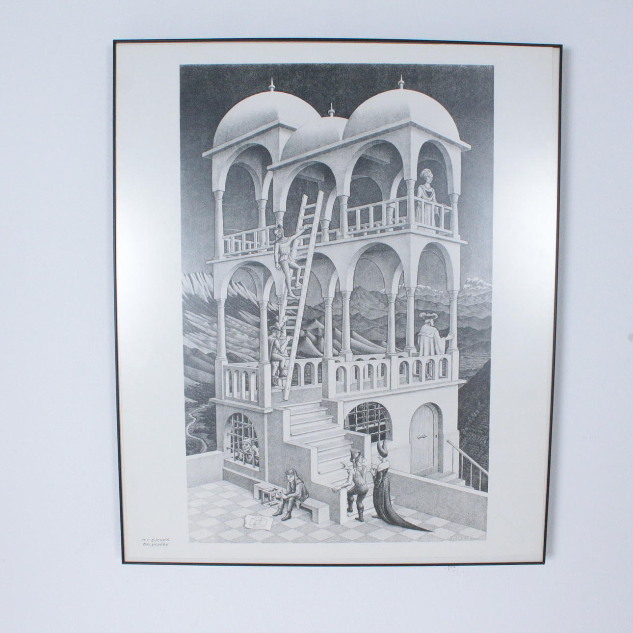 MAURITS CORNELIS ESCHER. EFTER. skriva ut, Belvedere.