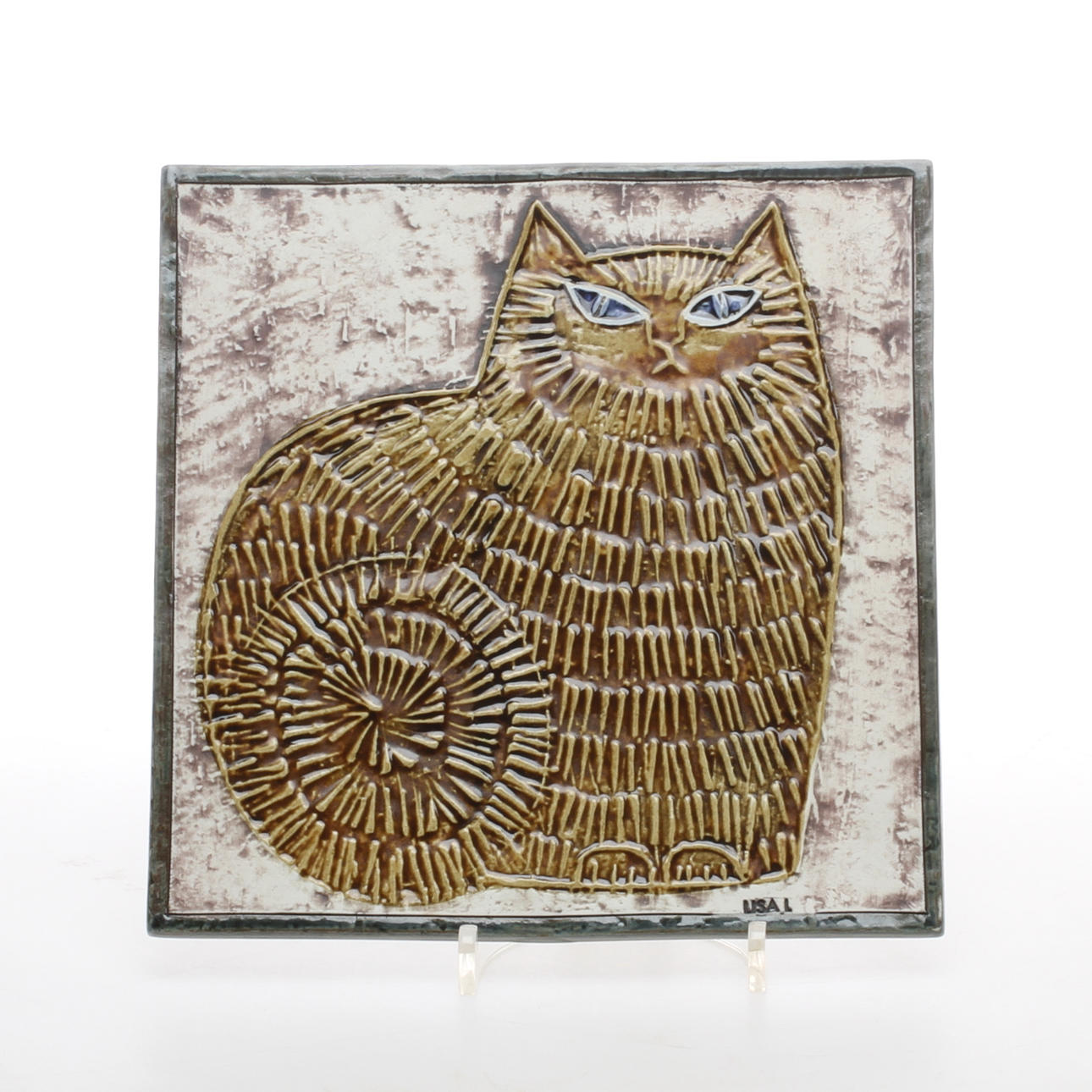 VÄGGPLAKETT, keramik, Lisa Larson.