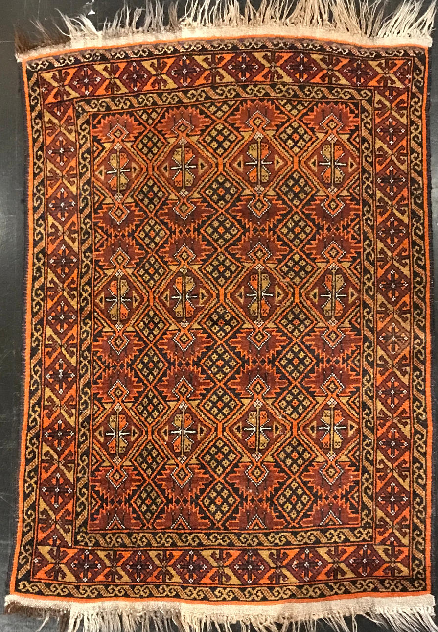 Trukmen wool carpet, 20th Century.