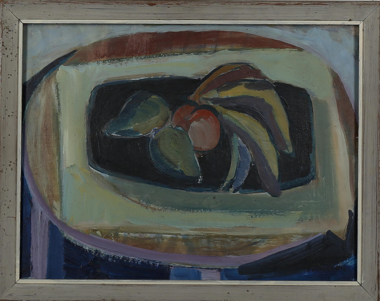 HANS-ERIK ERIKSSON. Olja på pannå, fruktstilleben, signerad.