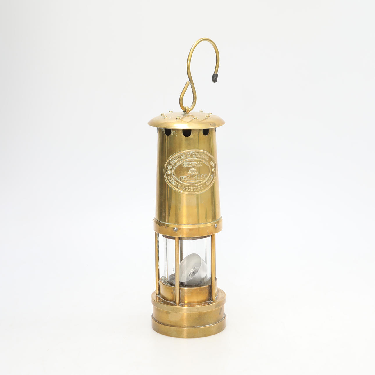 MINING LAMP, marked ETW Wales UK.