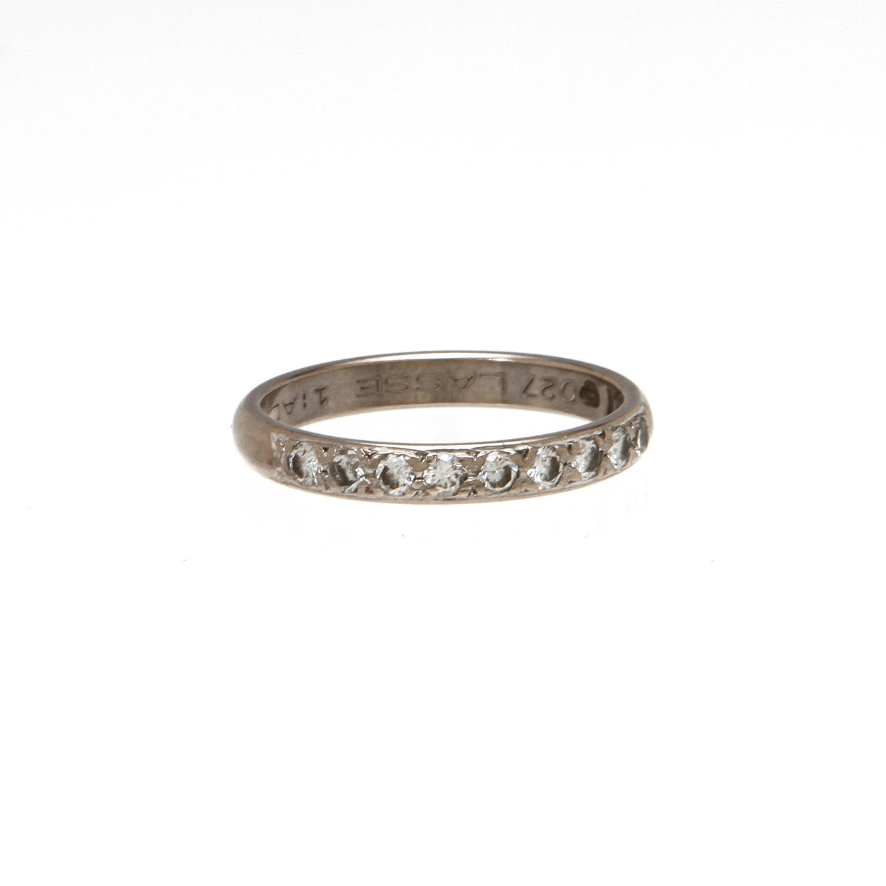 RING, 18K vitguld med diamanter, totalt a 0,27 ct. Vikt 2,7 g.
