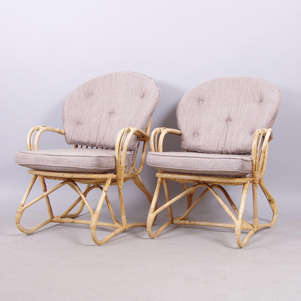 FÅTÖLJER, 1 par, rotting.