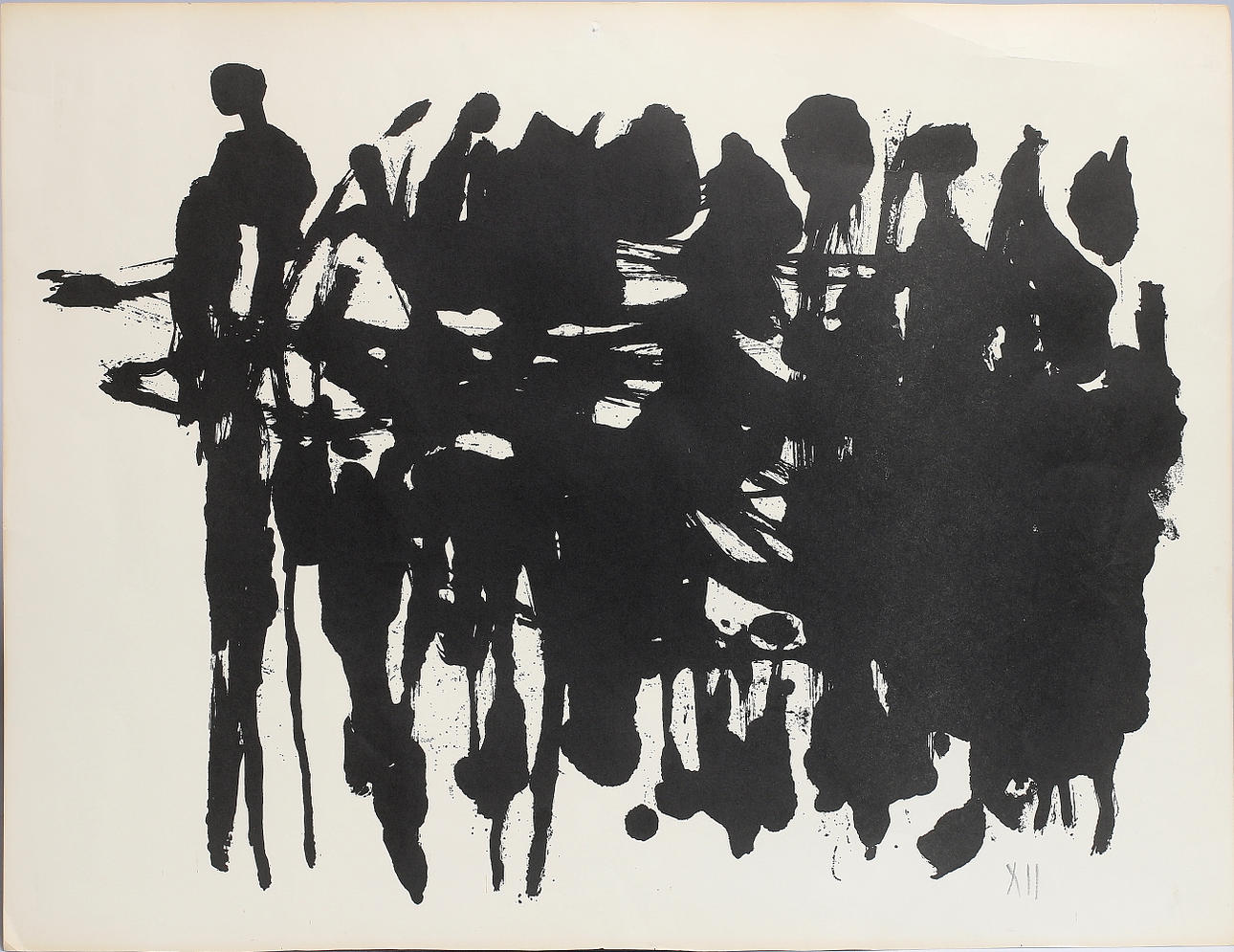 MALTE NYBERG. Litografi, signerad XII.