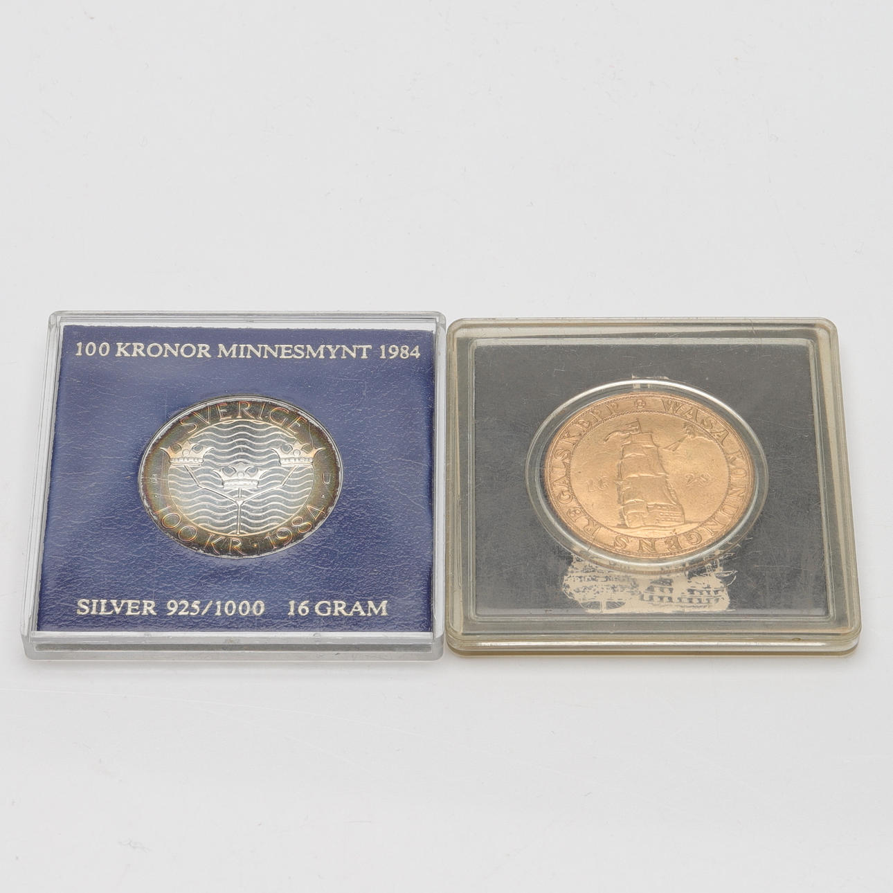 SAMLARMYNT, 2 st, b.la. silver, Sverige.