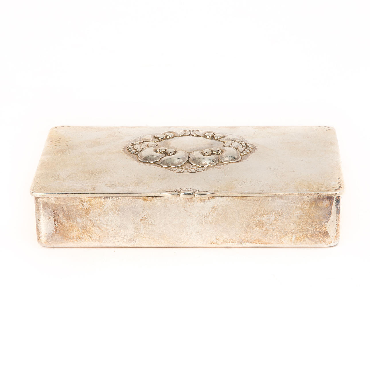 GEORGE JENSEN. Æske, nummer 507 A, sølv, Danmark.