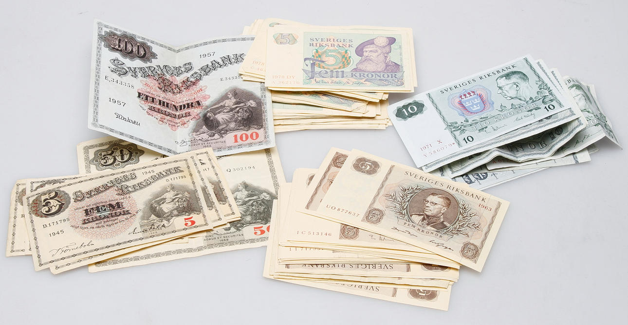 SEDLAR, Sverige, 1900-tal.