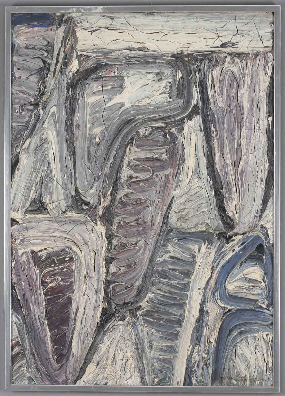 ALEXANDER KAJ LINDSTRÖM. Composition, oil on Board, unsigned.