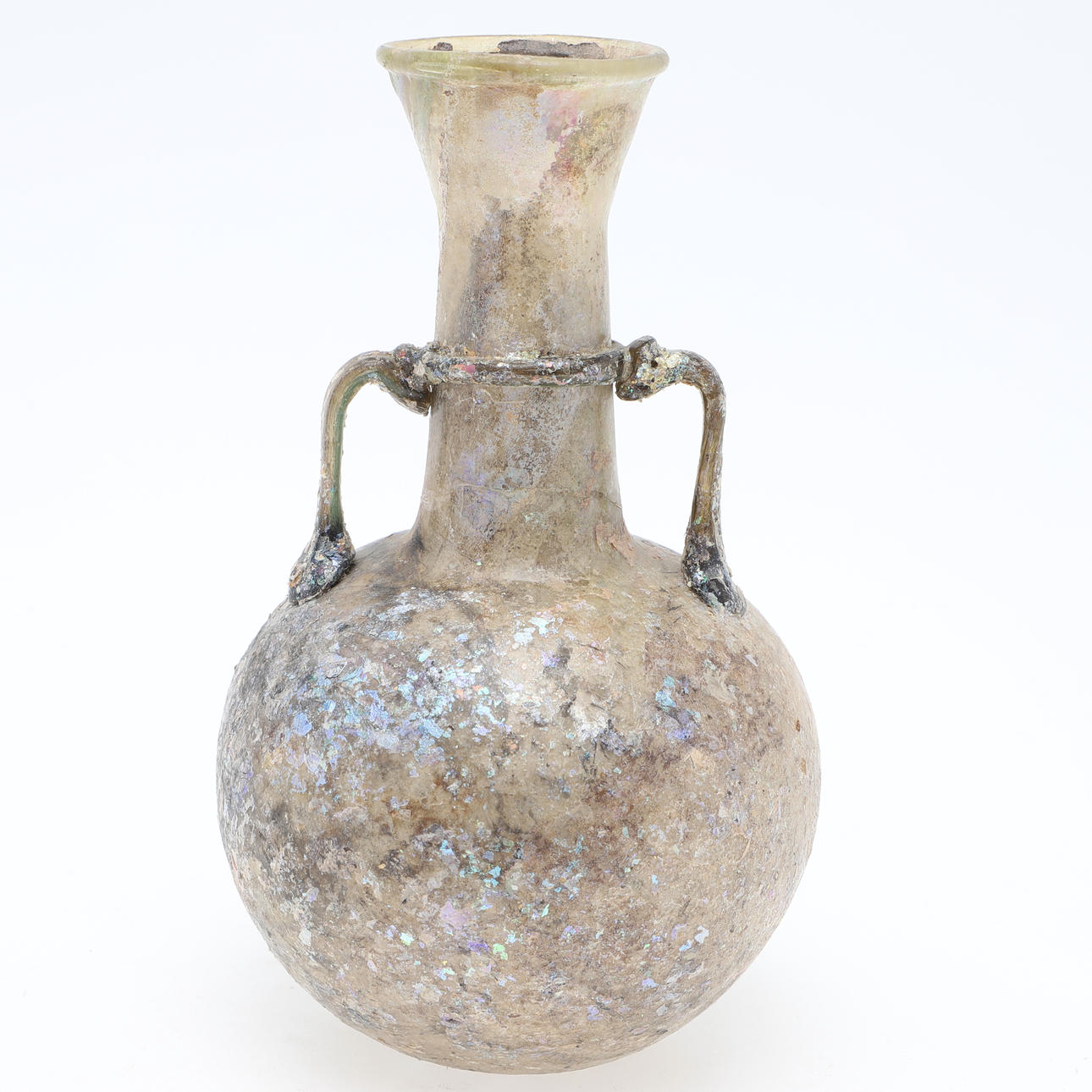 AMPHORA, glass, Roman, AD 100-400.