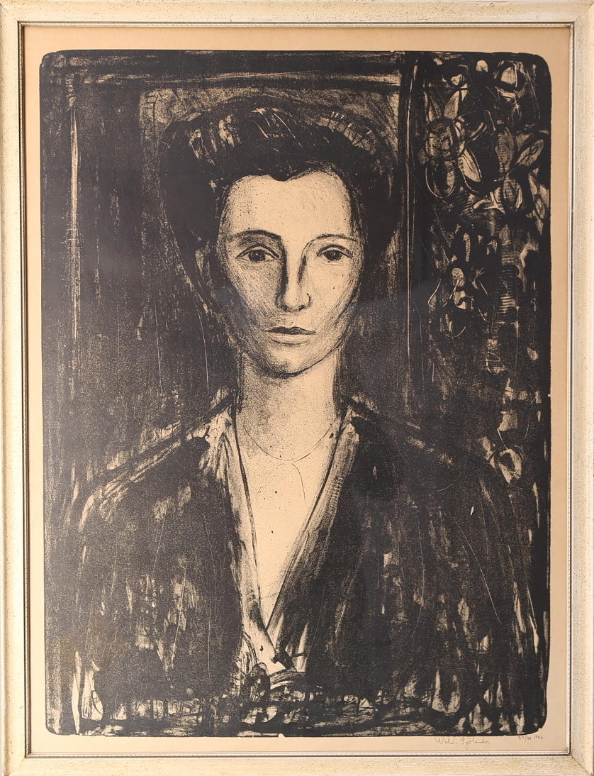 WALDEMAR SJÖLANDER. Litografi, signerad, daterad 1946, numrerad 27/44.
