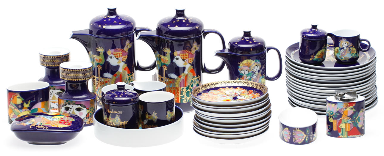 SERVISDELAR, 97 delar, Björn Wiinblad, Rosenthal studio-linie.