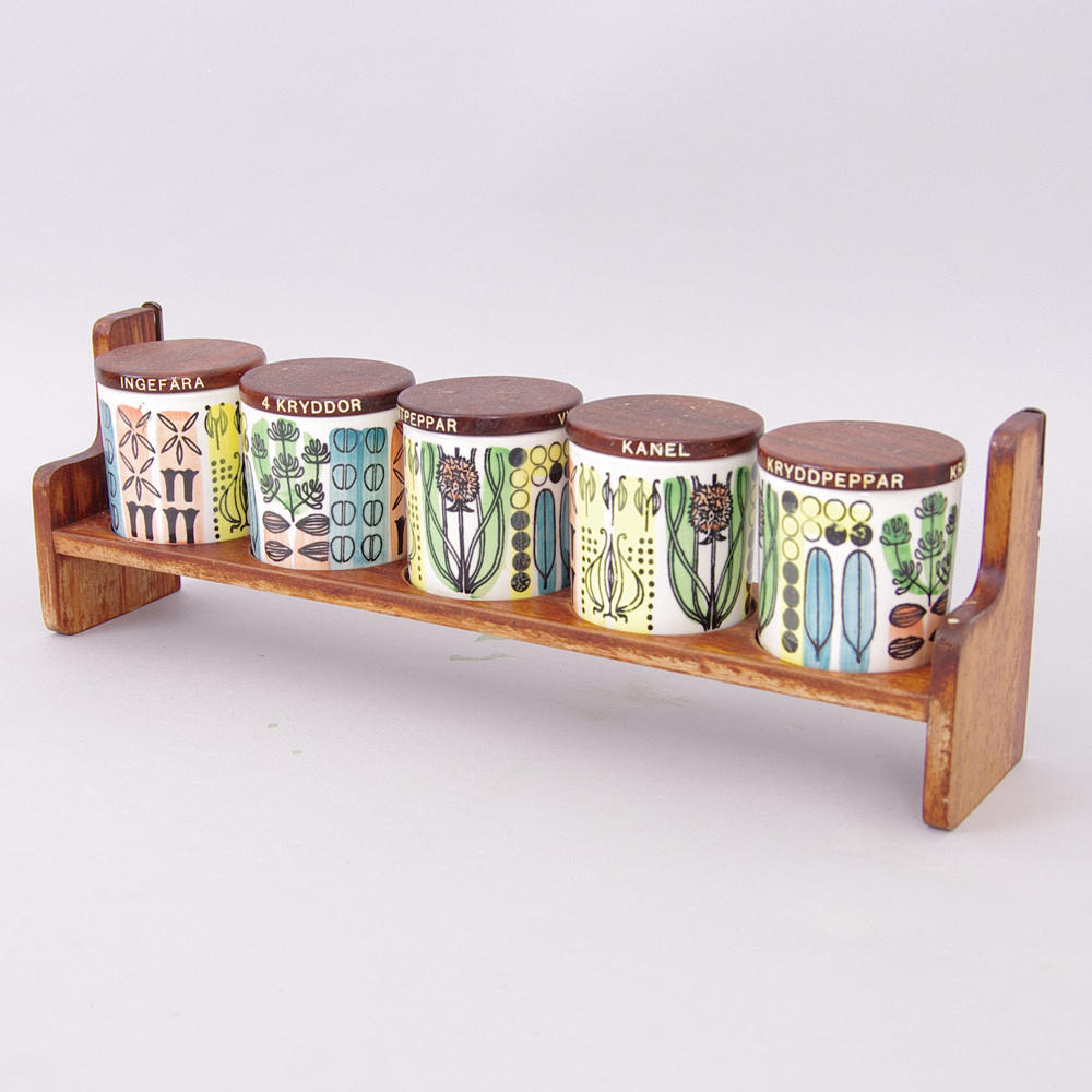 KRYDDHYLLA, Jie, porslin/teak, 1900-talets mitt.