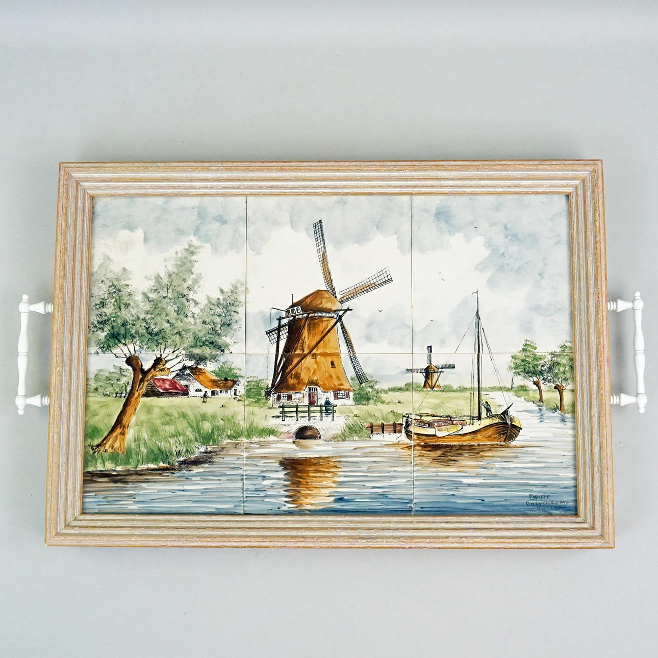 TRAY, Delft, tile, 20th century.
