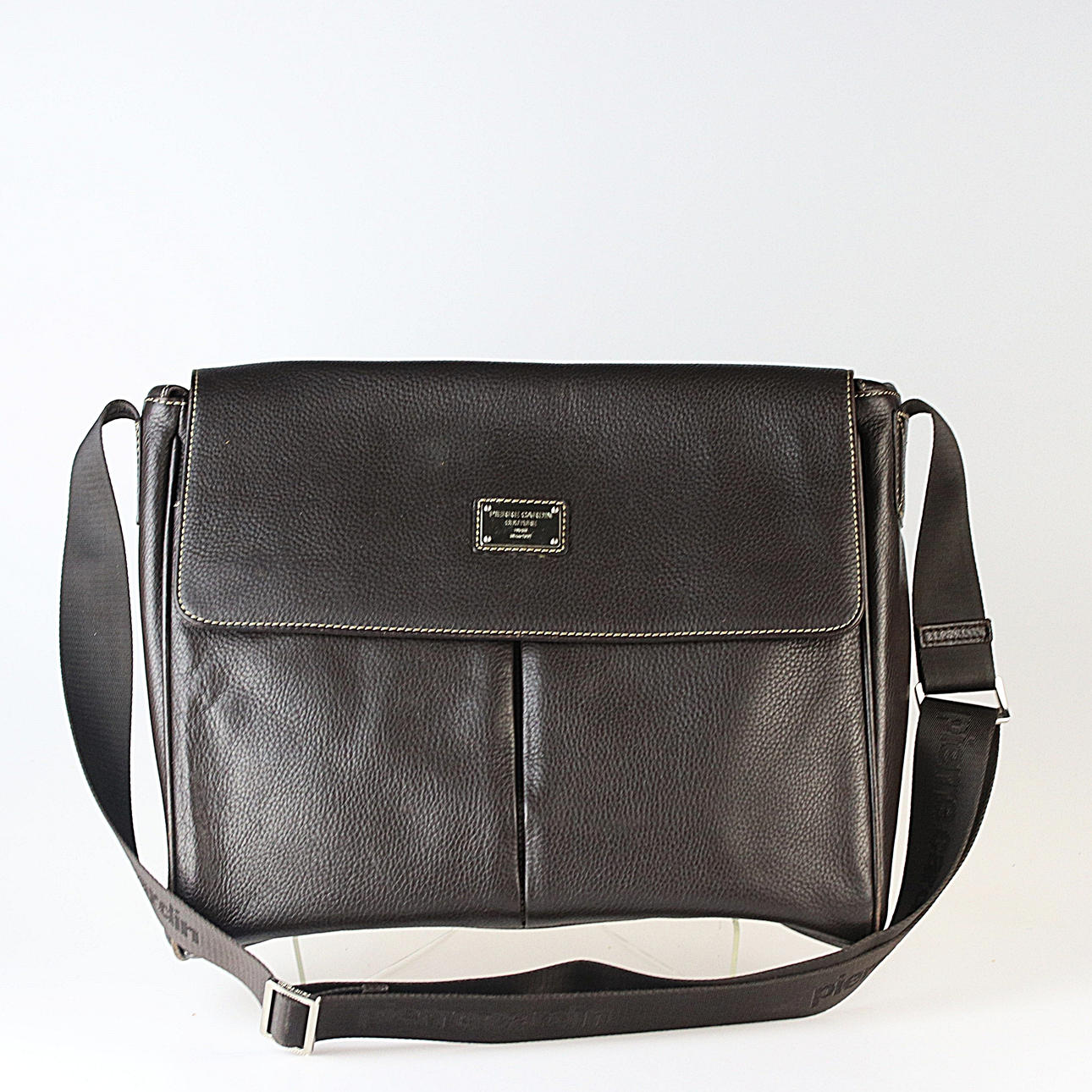 SHOULDER BAG/COMPUTER BAG, brown, Pierre Cardin, Paris.