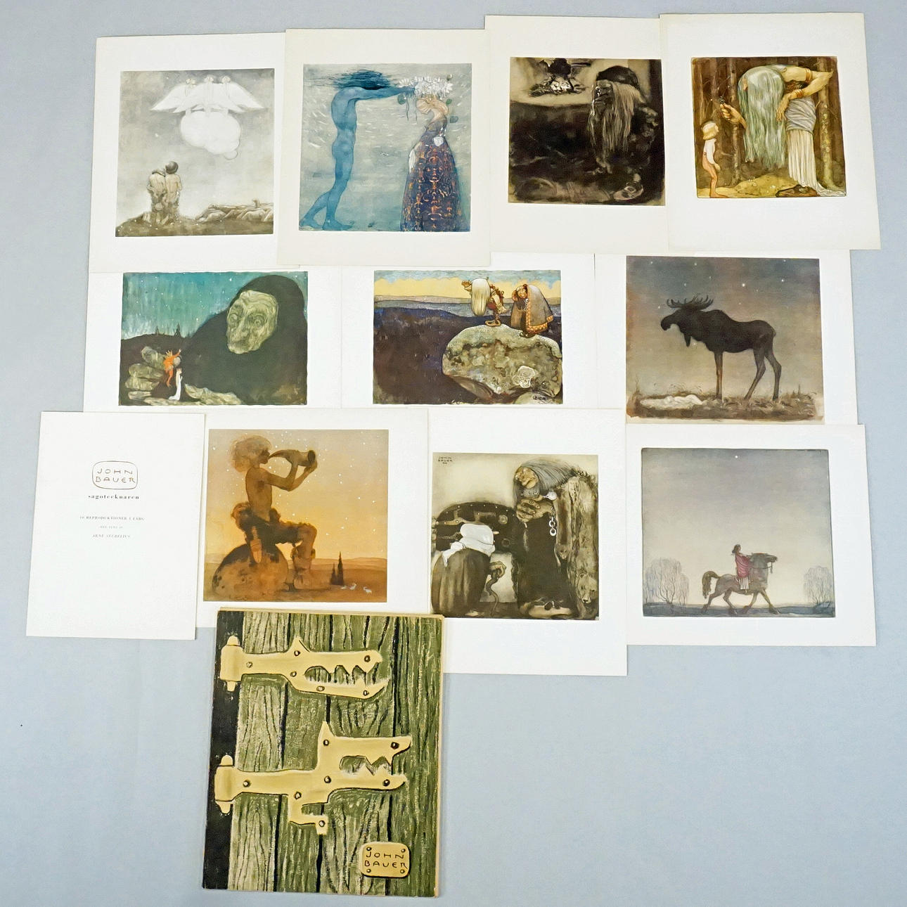 JOHN BAUER, color reproductions 10 pcs.