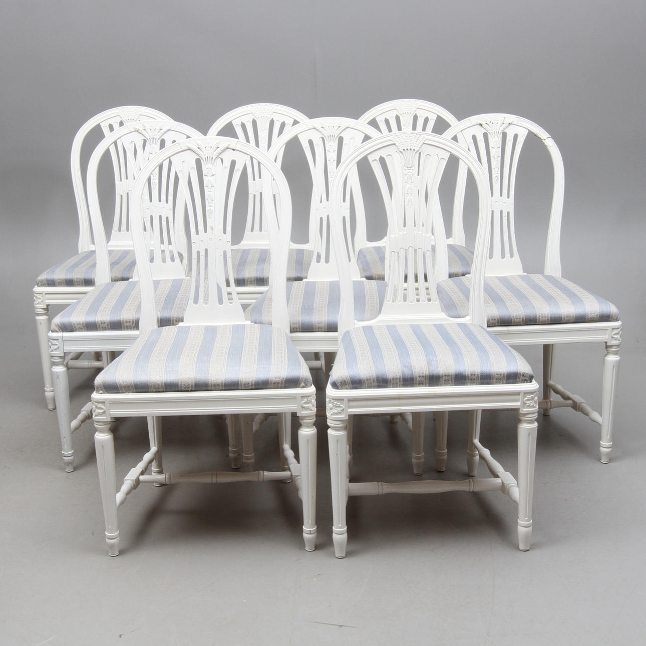 STOLAR, 4+4 st snarlika, gustaviansk stil, 1900-tal.