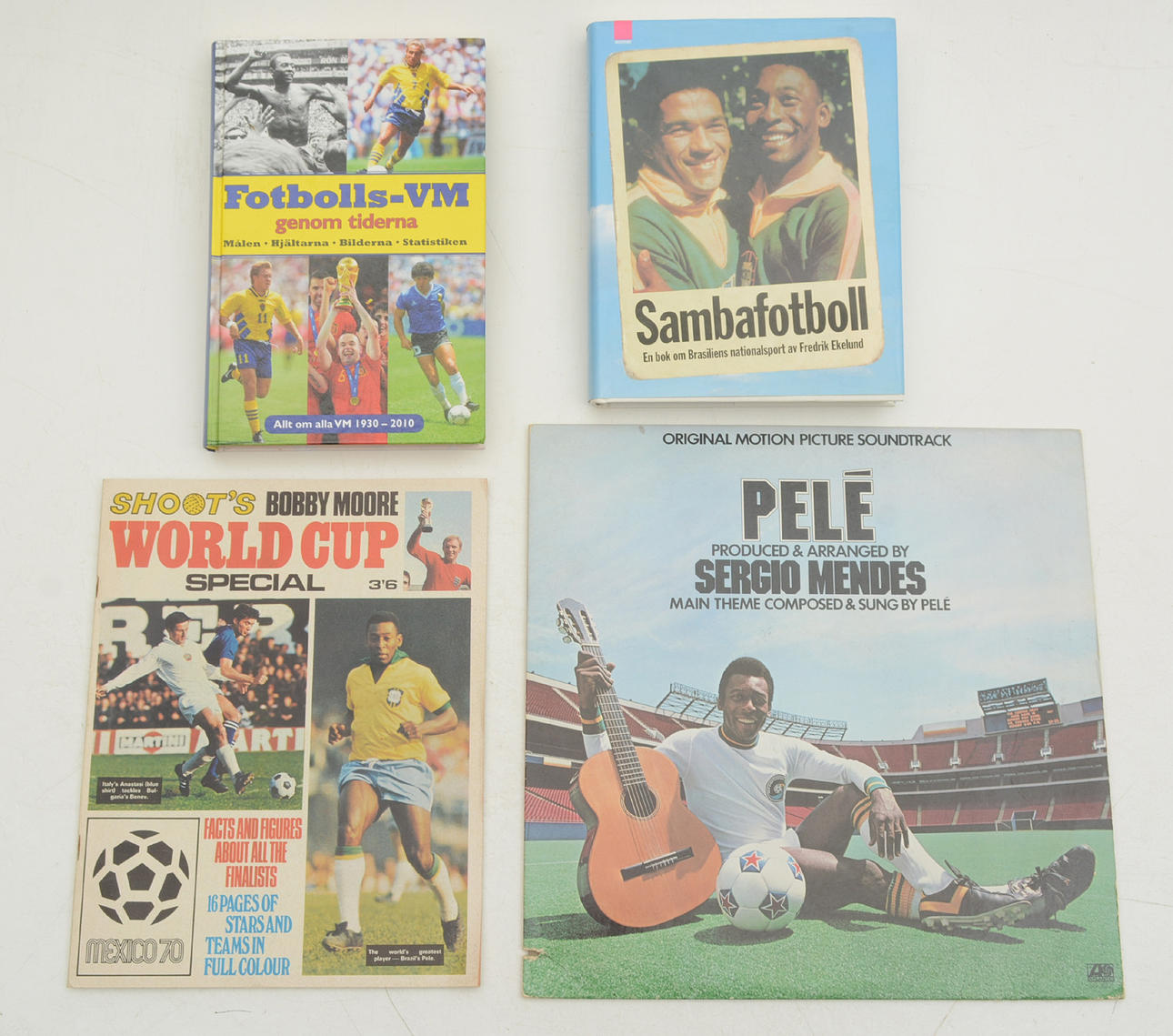 Football History & Pelé LP. 4 Objects.